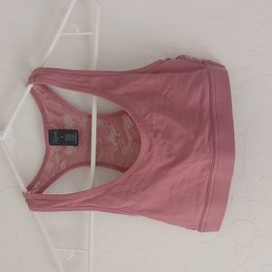 City Streets Pink Lace Bralette Size Small